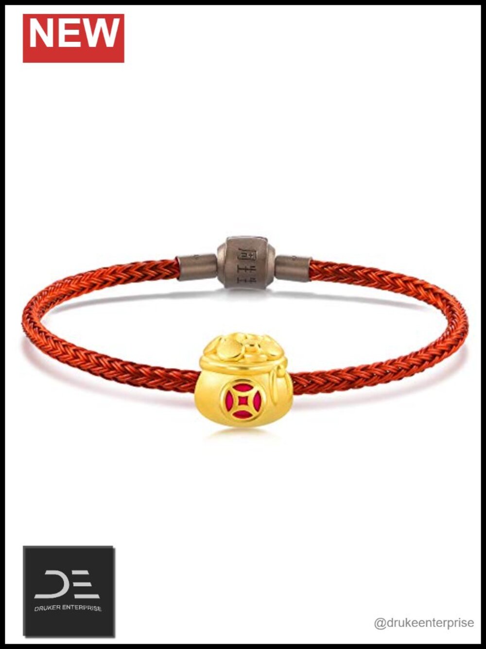 24K Gold Money Bag Charm Bracelet Women Blessing Gift